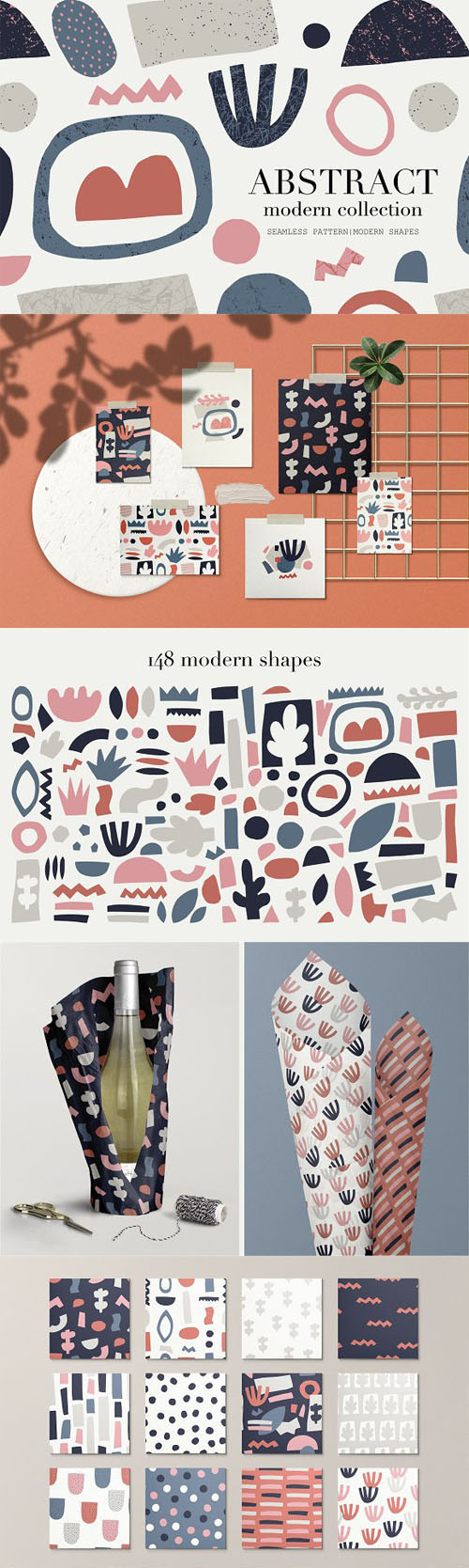 CM - Abstract Modern Collection - Seamless Pattern & Modern Shapes