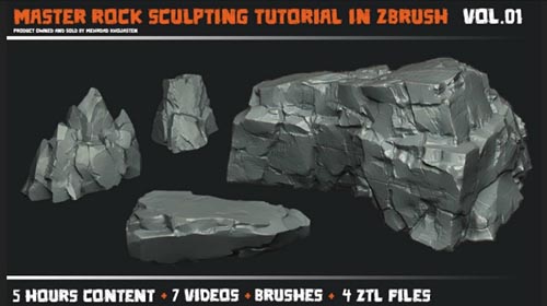 Artstation - Mastering Rock Sculpting Tutorial in Zbrush