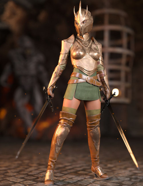 Knight Elina Outfit for Genesis 8.1 Females