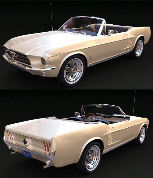 FORD MUSTANG CONVERTIBLE 1967 for DAZ Studio