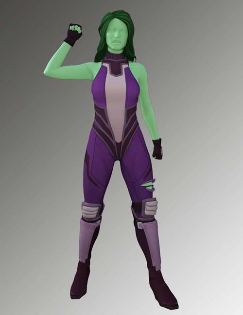 Fortnite She-Hulk Outfit for Genesis 8 Female (Patreon)