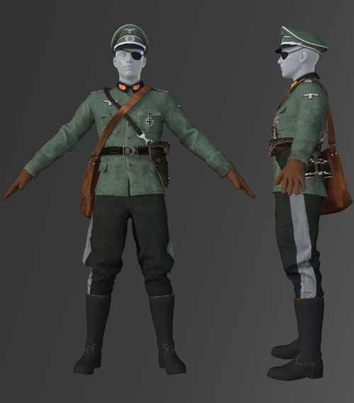 COD WW2 Axis Uniform for Genesis 8 Male
