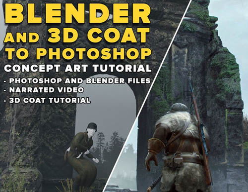 Gumroad - Blender And 3D Coat To Photoshop - Concept Art Tutorial