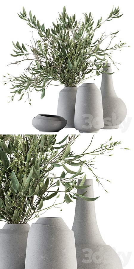 Vase and Plant Decorative Set - Set 81