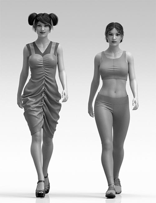 Catwalk Animations for Clothes Presentation for Genesis 8 and 8.1 Female