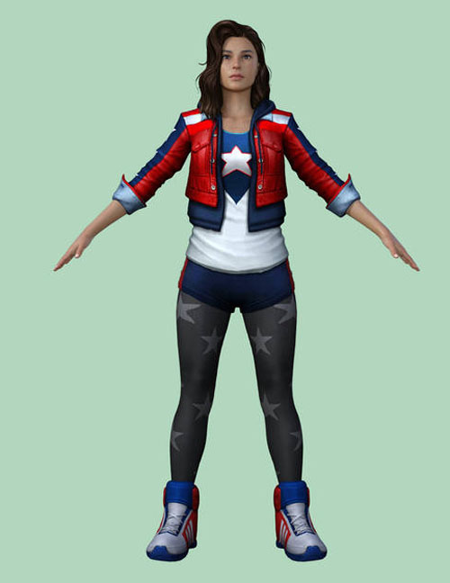 MCU America Chavez Outfit for Genesis 8 Female