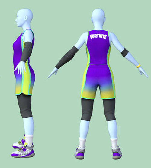 Fortnite Hardwood Basketball Outfit for Genesis 8