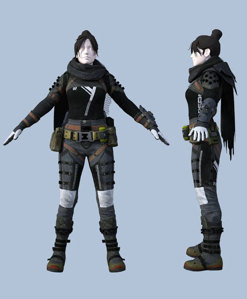 Apex Legends Wraith Outfit for Genesis 8 Female
