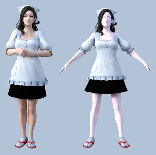 DOA Sayuri Appron Outfit for Genesis 8 Female