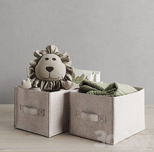 Restoration Hardware Felt Storage Bin