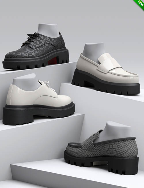 HL Loafers and Oxford Shoes for Genesis 8 and 8.1 Female