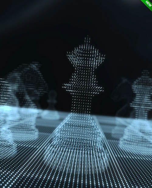 Sci-Fi Holographic Chess Set