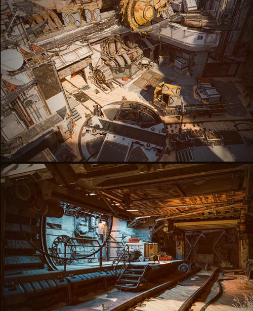 Sci-Fi Rusty Railyard