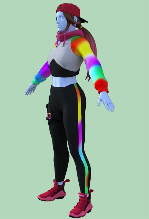 Fortnite LoserFruit Outfit for Genesis 8 Female