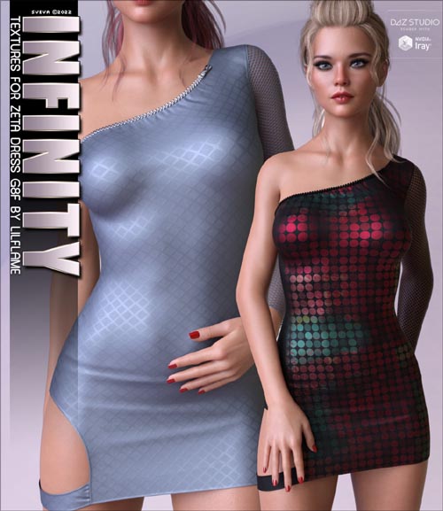 Infinity Textures for dForce Zeta Dress G8F