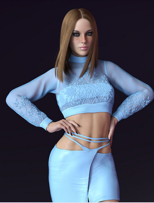 X-Fashion dForce Bella Mesh Outfit for Genesis 8 and 8.1 Females