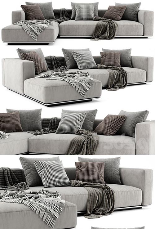 Flexform Grandemare Chaise Longue Sofa