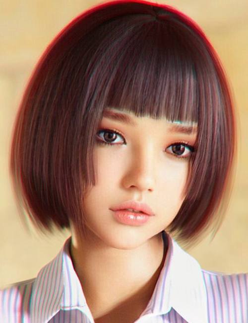Minto Hime Bob Hair for Genesis 8 and Genesis 8.1 Females