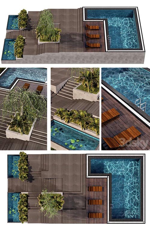 Pool No 30 Landscape - 3D Model