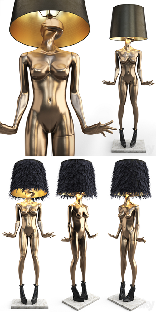 Mannequin Floor Lamp Frederika - 3D Model