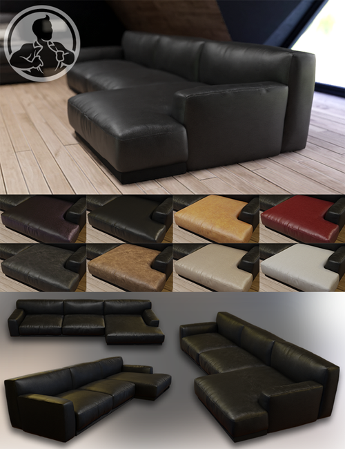 Leather L Shape Couch