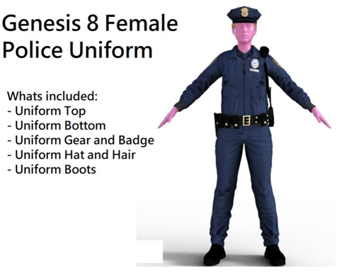 Police Uniform For Genesis 8 Female