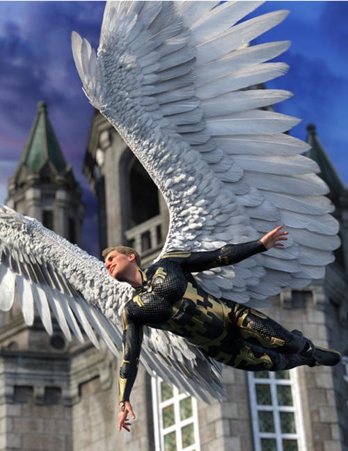 Metatron Hierarchical Poses for Genesis 8.1 Male and Avija Wings