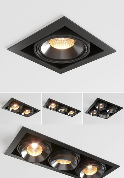 Multiple Trimless Spot Light - 3D Model