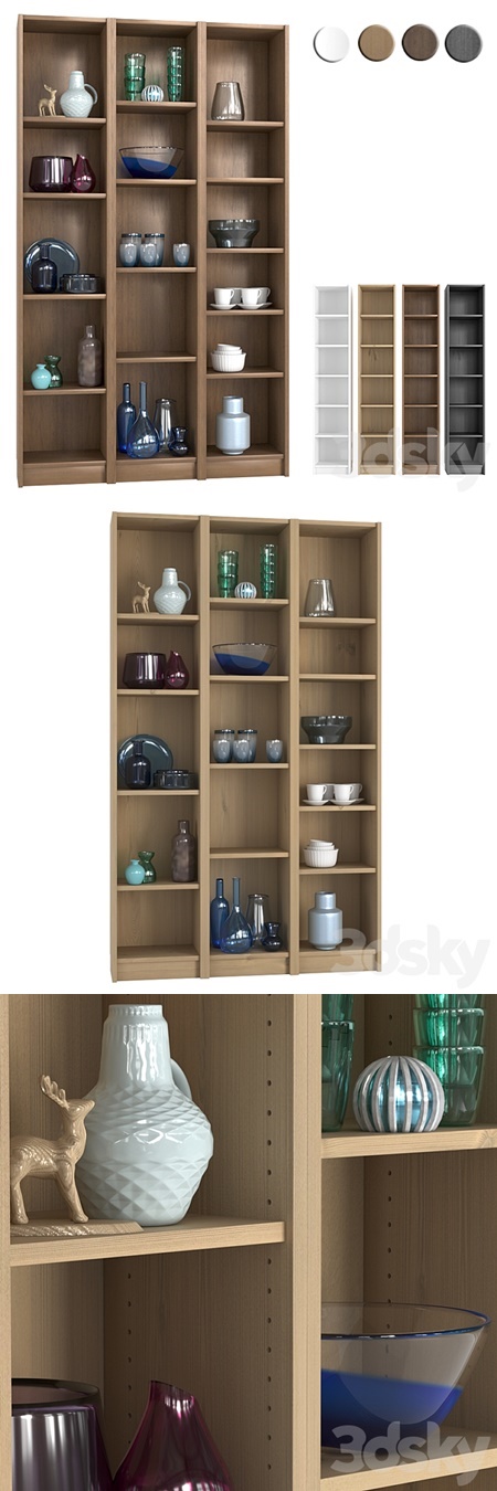IKEA BILLY Shelving unit with decorative elements