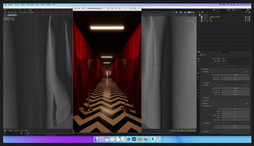 Udemy - Realistic Interior in Blender : Create Twin Peaks Red Room