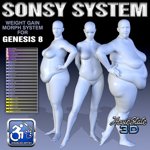 Sonsy Weight Gain System for Genesis 8 Female