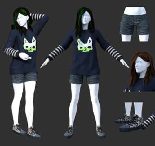 Cute Teen Outfit for Genesis 8 Female