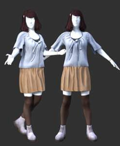 Cute Shirt Outfit for Genesis 8 Female