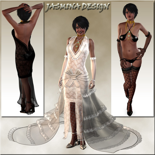 Complete Bridal Set for Victoria 4.2 (11 clothing figures)