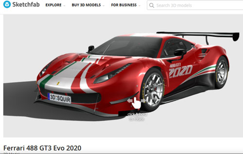Ferrari 488 GT3 Evo 2020 3D Model