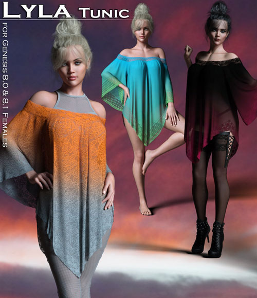 Lyla Tunic for Genesis 8.0 and 8.1 Females