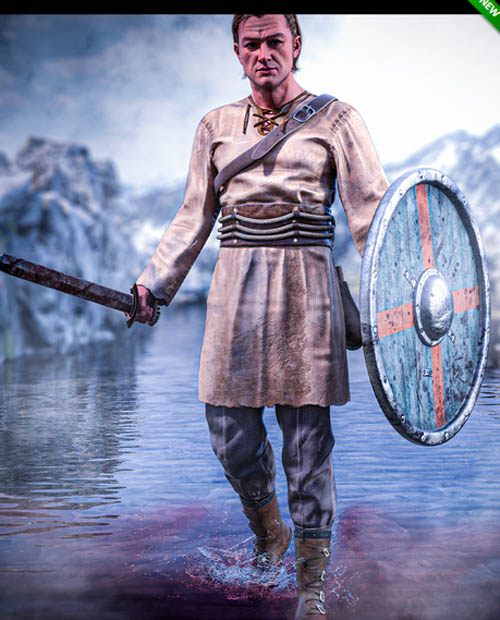 dForce Viking Warrior Outfit for Genesis 9