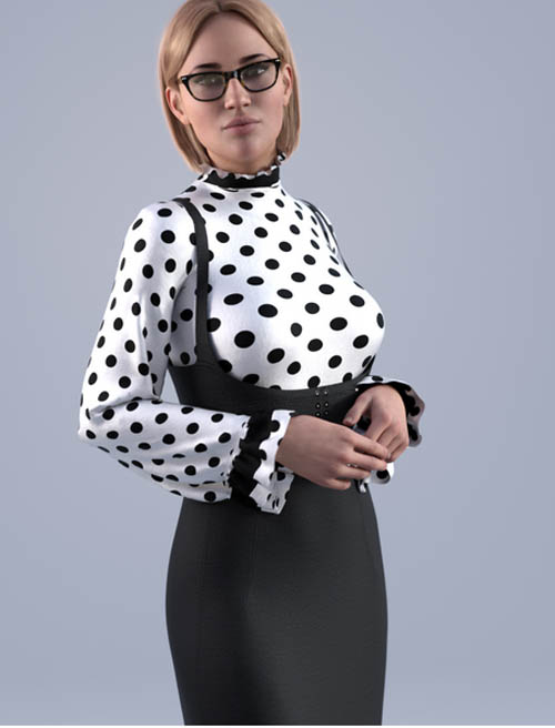 dForce Classy Pinafore Outfit for Genesis 8 Females