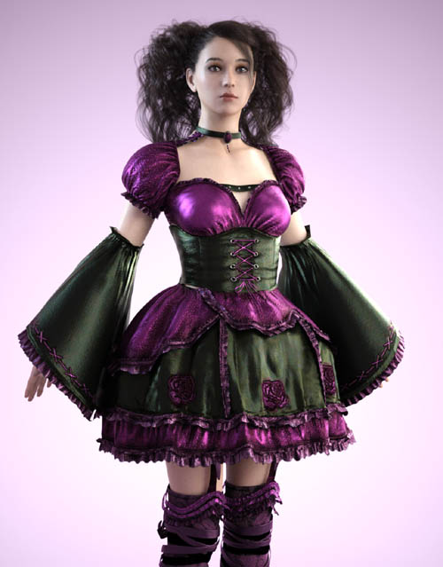 Gothic Lolita Outfit For Genesis 8 Female