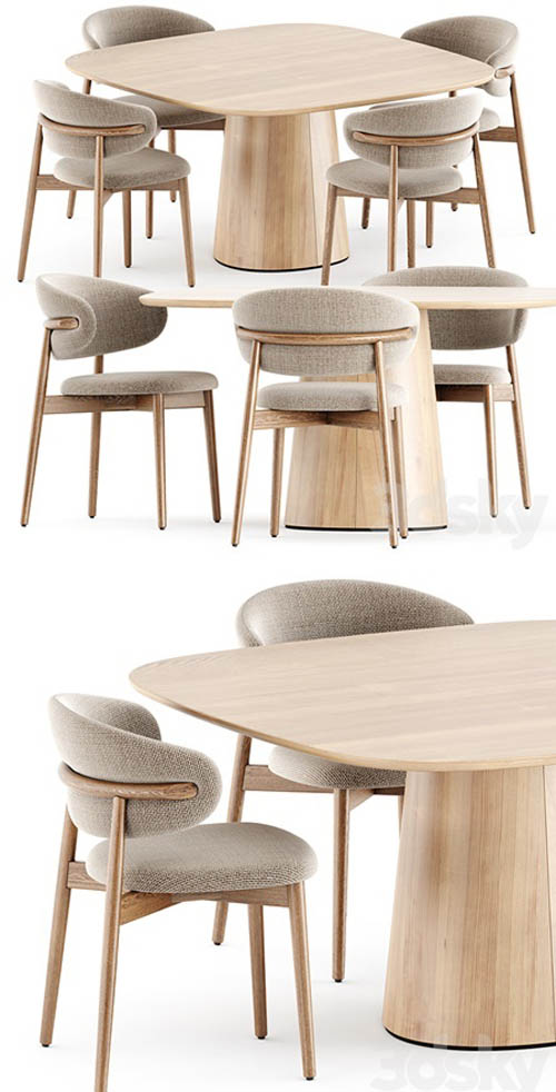 Oleandro chair by Calligaris and POV 462 table by Ton
