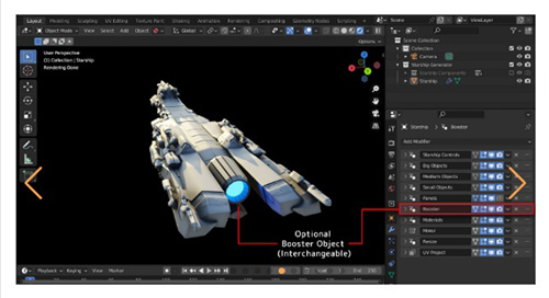 Blendermarket - Starship Generator v1.1.0