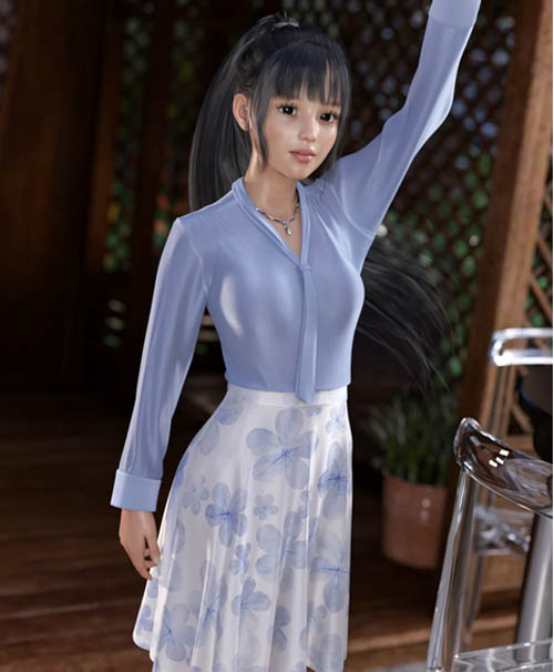 dForce Sumire Outfit for Genesis 8 and 8.1 Females