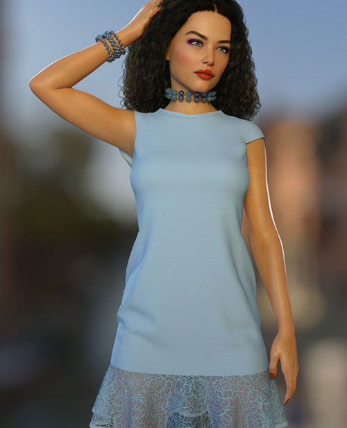 dForce Amelia Outfit for Genesis 8 and 8.1 Female