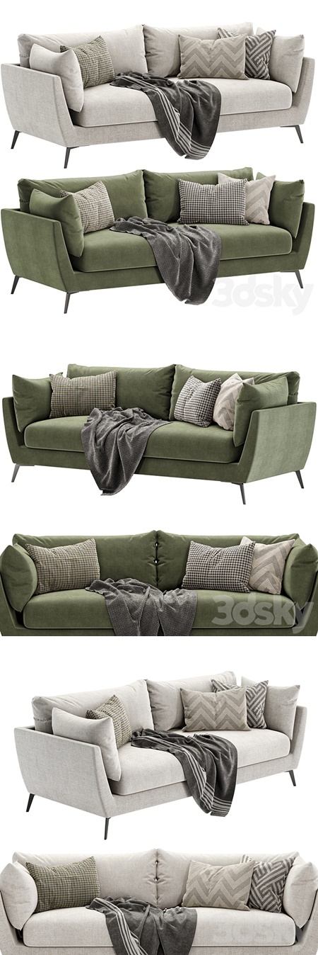 skyler 3 seater fabric sofa