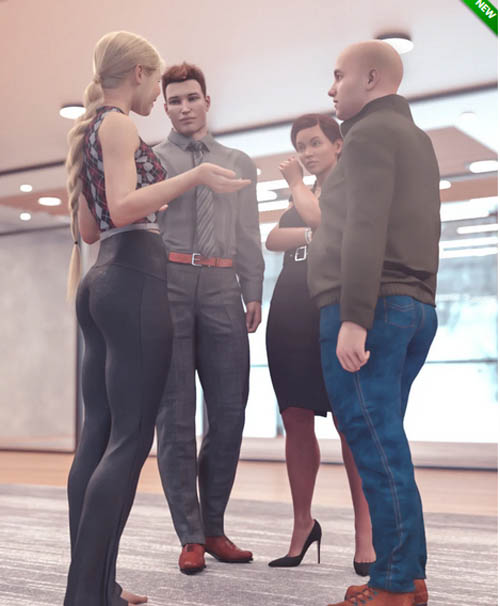  Standing Conversation Poses 3 for Genesis 8, 8.1, and 9