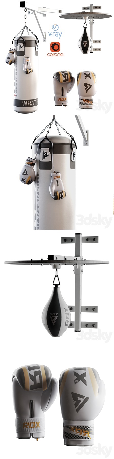 Set Punching bag and gloves from ROX 2