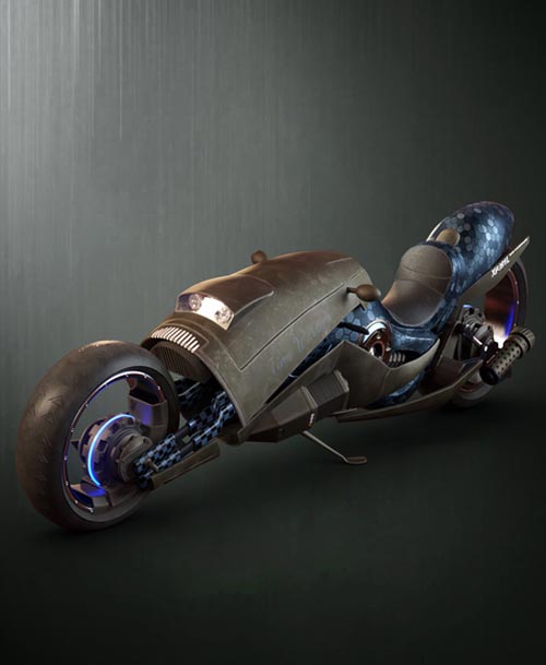 Sci-Fi Maglev Motorcycle