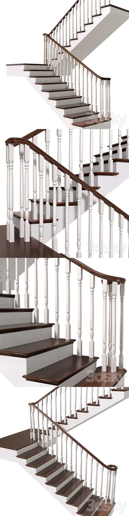 Staircase in classic style.Classic Modern interior stair