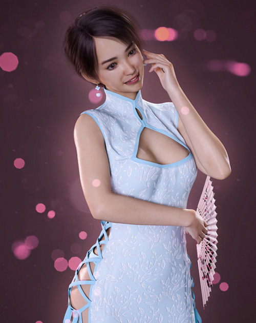 dForce Li Mei Mini Dress Outfit for Genesis 8 and 8.1 Females