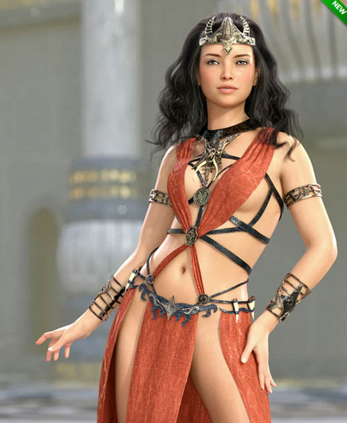 dForce EF Dark Priestess Outfit for Genesis 9